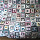Granny square crochet knee blanket 