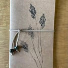 Hand printed meadow grass notebook