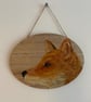 Hand painted Fox hanging plaque