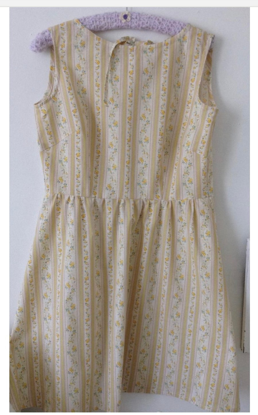 Handmade dress in vintage fabric 