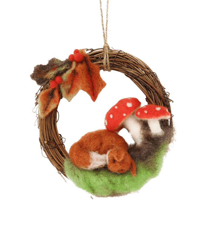 The Crafty Kit Company 'Autumn Fox Wreath' Needle Felting Kit