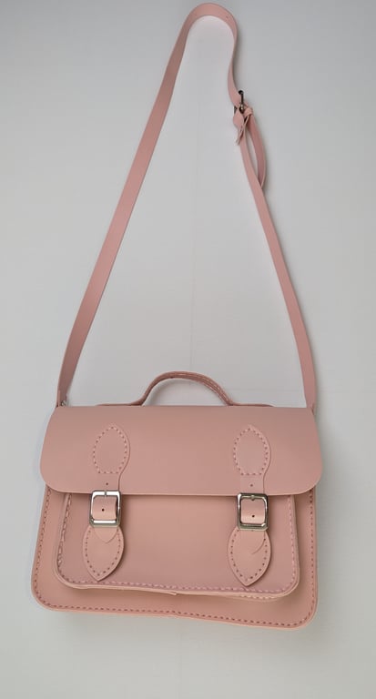 HandBag Faux Leather Satchel in Pink