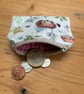 Hedgehog Print Quilted Fabric Mini Purse - Image 6