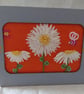 Hand embroidered flowers small picture upcycled painted frame  - Image 2