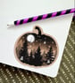 Spooky Pumpkin Halloween Sticker. Vinyl Spooky Sticker. - Image 5