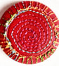 Buttons 1 inch button Hand Dyed Silks and Cottons Free Machine Embroidery Button - Image 1