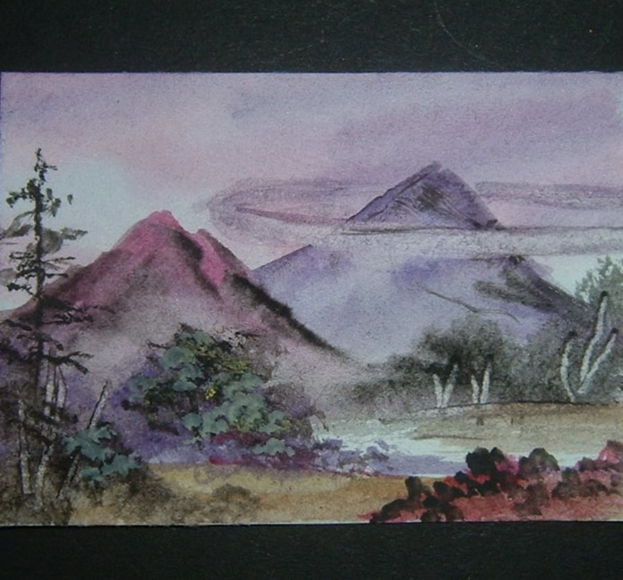 aceo art painting landscape fantasy ref 343