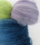 Natural Dye Mixed Aqua Shetland Wool Felting Pack - Image 4