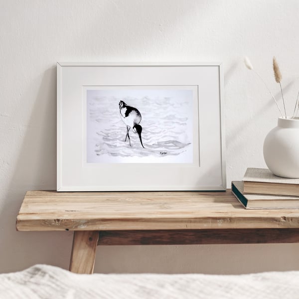 Avocet wall art - British wildlife art print