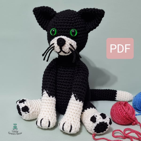 Connie the Cat Crochet Pattern, Cat Amigurumi Pattern, Kitten