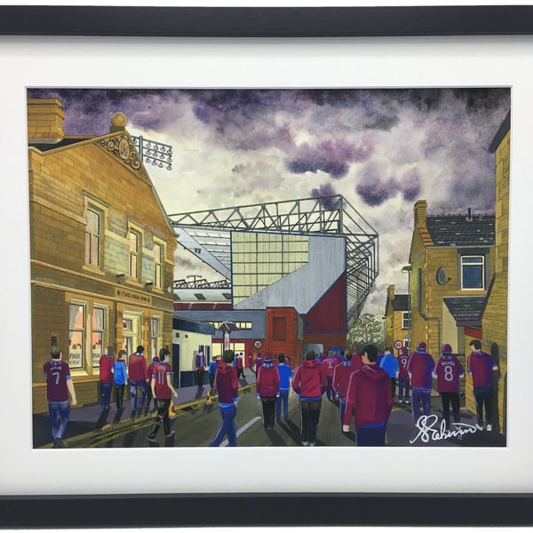 Burnley. Framed & Unframed Fine Art Print, Football Club FC, Turf M Stadium Gift