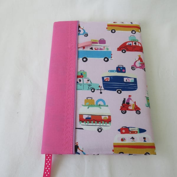 Camper Van, Caravan themed Fabric Covered Notebook