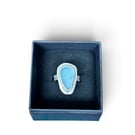 Sea Glass Ring - Sterling Silver - Pembrokeshire - Size O, Gift Boxed