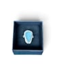 Sea Glass Ring - Sterling Silver - Pembrokeshire - Size O, Gift Boxed