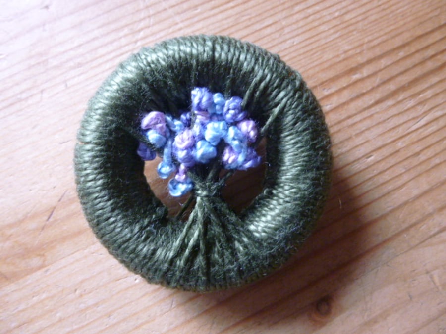 Vintage Style Dorset Button Posy Brooch, Dorchester, 12 February 2020