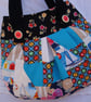 Cotton Mini handbag - crazy  patchwork - slip pocket - padded . - Image 2