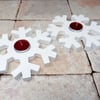 Pair of Snowflake tea light holders