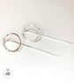 Open Circle Earrings Hammer Textured Hand Forged 925 Sterling Silver  - Image 4