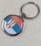 Serbia Flag Keyring