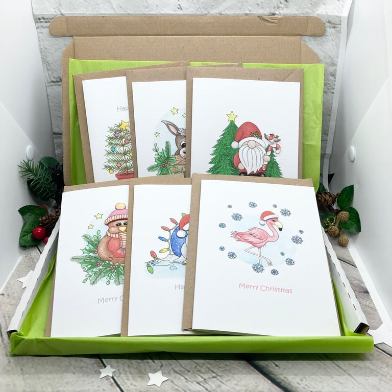 LUCKY DIP Special Offer - Box of 6 Christmas Cards