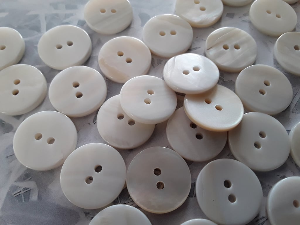 19mm 3 4" Real Shell,Segay Pearl WHITE