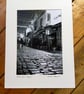 Ashton Lane, Glasgow  (black and white edition) Signed Mounted Print FREE DELIVE