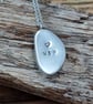 Sea glass necklace set in silver , bezel set  - Image 3