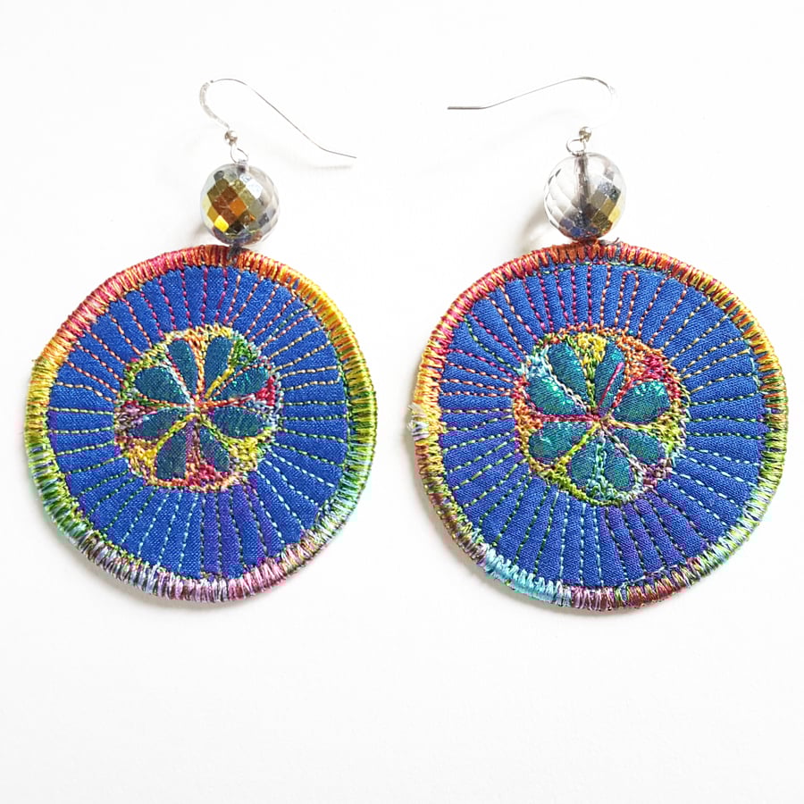 SECONDS SUNDAY Textile Earrings Sterling Silver Earwires