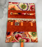 Floral jewellery wrap, Poppies jewellery roll, Travel organiser, 2 options