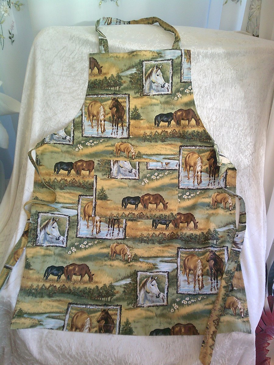 Horses in Picture Frames Adult Apron