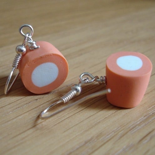 Orange Round Dolly Mixture Earrings