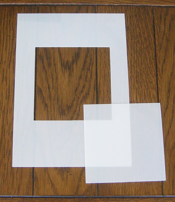 Square Mask and Aperture Stencil 350 micron PP for Arts Crafts & DIY