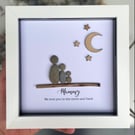 Personalised Mummy Pebble Frame, Gift for Mum