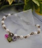 Pearl flower charm bracelet - Image 2