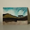 Landscape with trees - Original ACEO