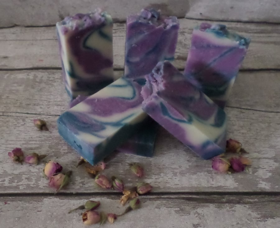 Natural Hand Crafted Rue Essential Oil Olive Oil Large Soap Slice 120g