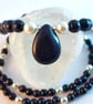 Blue Goldstone Necklace, Stars & Pearls, Birthday, Valentine, Mother's Day Gift - Image 5