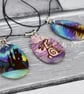 The lonely outpost. Pyrography aurora castle inspired wooden pendant. - Image 5