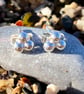 Simple Sterling Silver Pebble Stud Earrings - 1268 - Image 1