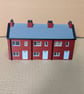 OO Gauge row of 3 terraced houses 1:76 Scale for Model Railway