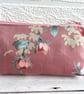 Large Pink Coin Purse with White Roses - Image 5