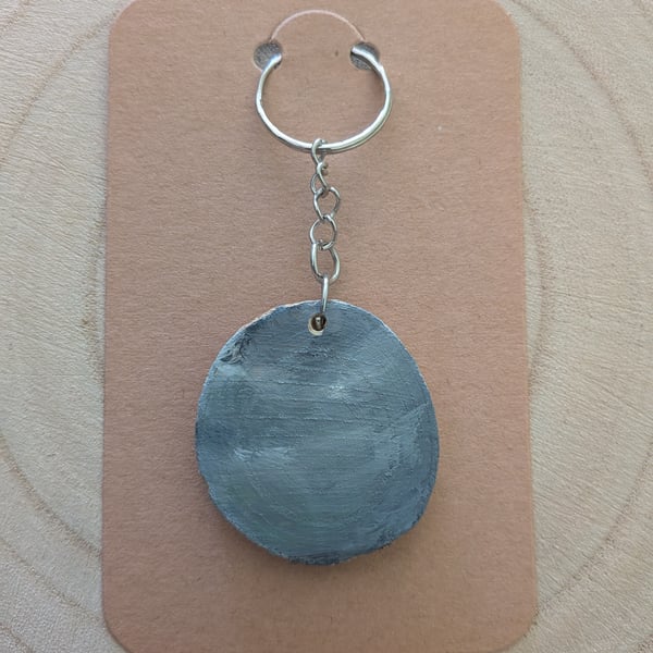 Painted Real Wood Keyring
