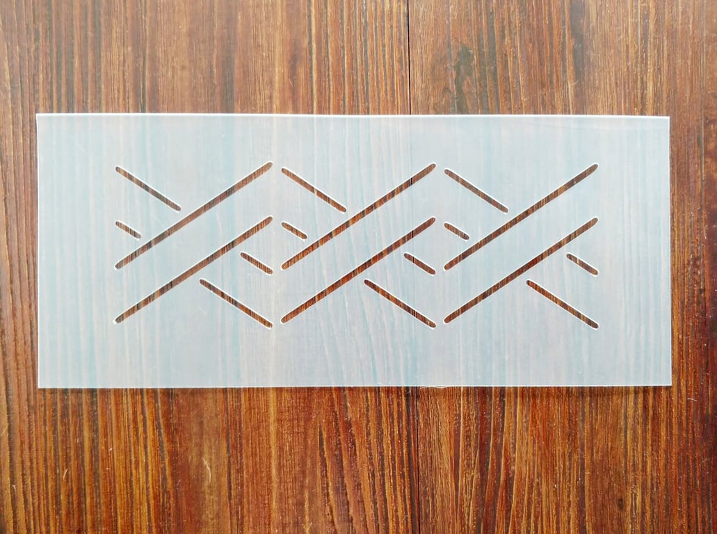 Woven Lines Border Quilting Stencil Mask Reusable PP Sheet for Arts & Crafts