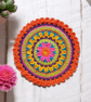 colourful crochet mandala doily - Image 7