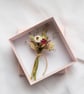 Dried Flower Mini Posy Pink and White