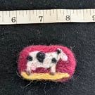 Felted Brooch: Cow 