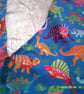 Colourful Dinosaurs on Blue Childs Apron - Image 4