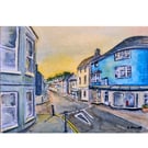 Framed Painting Modbury Devon Original Watercolour