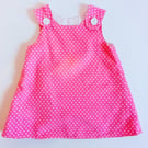 Pinafore Dress 6-12 months, A Line dress, pinafore, polka dot dress   