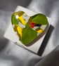 Fused Glass Pocket Heart - Robin - Image 1